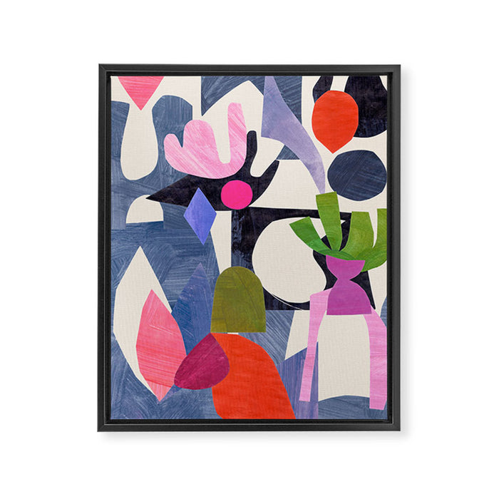 Mid Night Cactus Framed Canvas Print Gallery Image 1