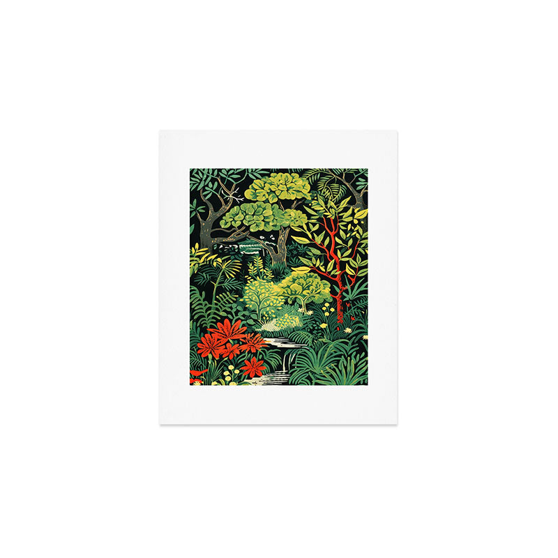 Midnight Tropical  Forest Art Print Gallery Image 1