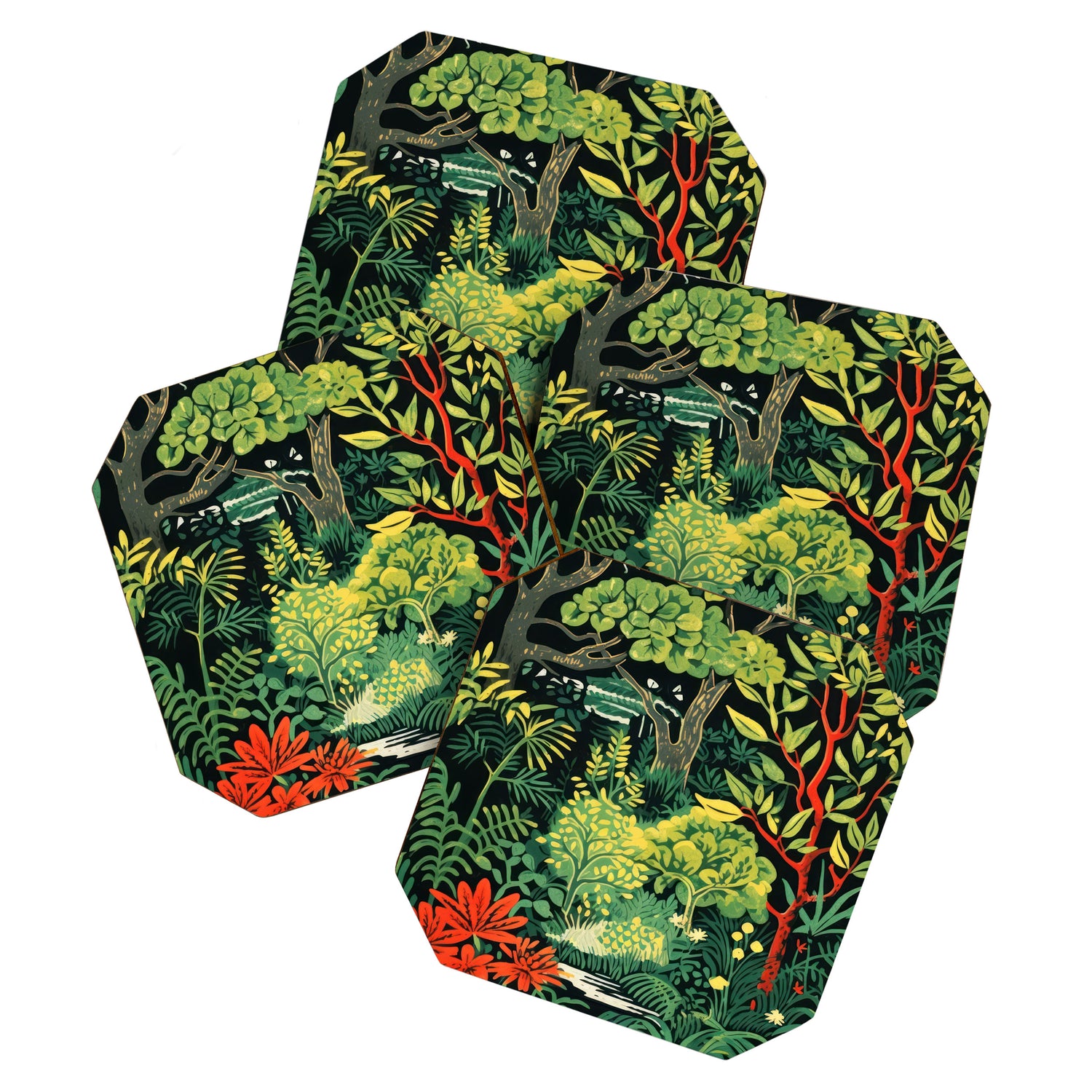 Midnight Tropical  Forest Coaster Gallery Image 1