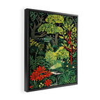 Midnight Tropical  Forest Framed Canvas Print Gallery Image 2