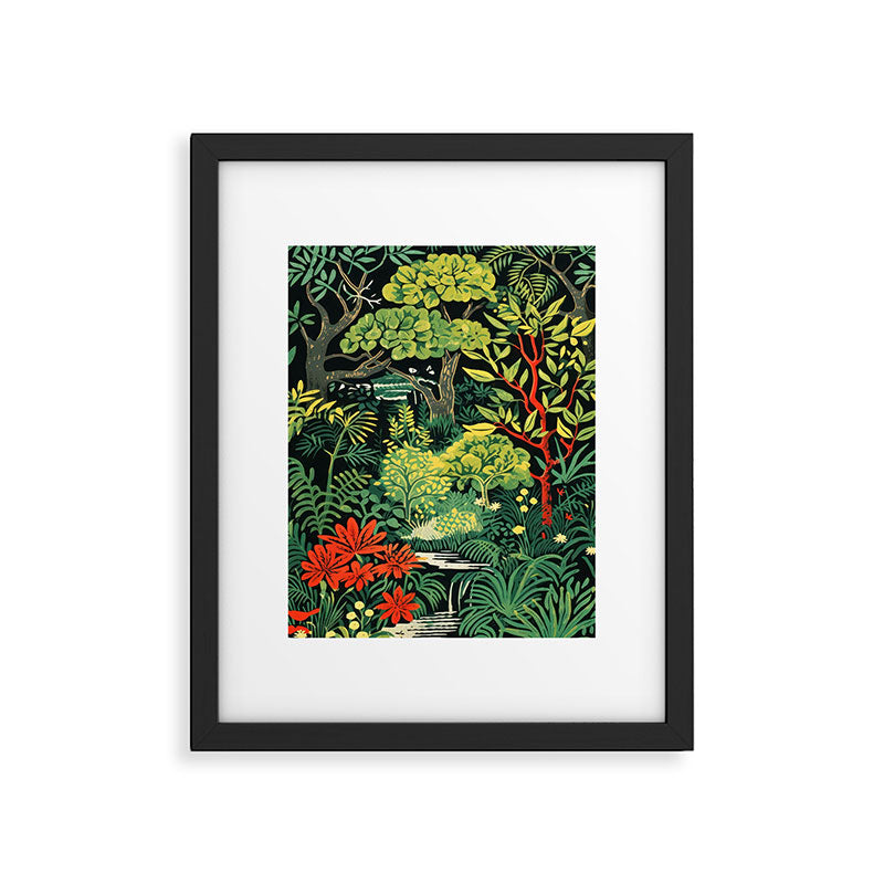 Midnight Tropical  Forest Framed Art Print Gallery Image 5