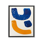 Minimalist Abstract Mid Century Modern Colorful Shape Yellow Blue Pattern Fun Art Framed Canvas Print Gallery Image 6