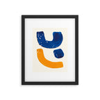 Minimalist Abstract Mid Century Modern Colorful Shape Yellow Blue Pattern Fun Art Framed Art Print Gallery Image 5