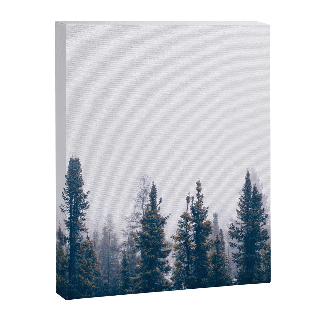 Minimalist Landscape Photo Pine Tree Silhouette Misty Forest Canvas Print Gallery Image 6