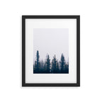 Minimalist Landscape Photo Pine Tree Silhouette Misty Forest Framed Art Print Gallery Image 5