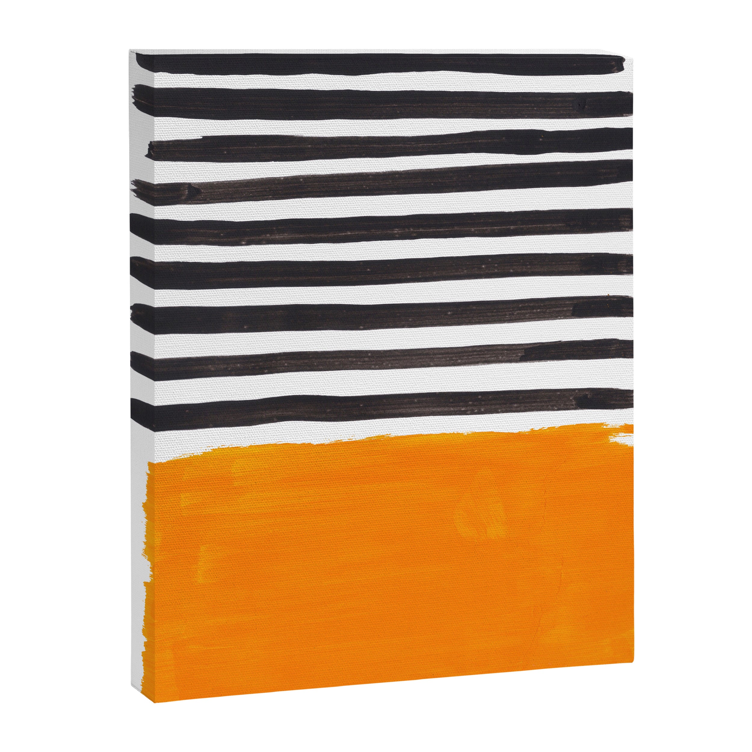 Minimalist Mid Century Mango Shade Black Lines Sunset Landscape Fun Canvas Print Gallery Image 8
