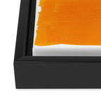 Minimalist Mid Century Mango Shade Black Lines Sunset Landscape Fun Framed Canvas Print Gallery Image 3