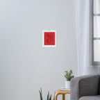 Minimalist Minimal Line Drawing Line Art Maze Red Painting Mid Century Modern Cool Retro Funky Trendy Art Print Gallery Image 3