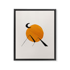 Minimalist Minimal Mid Century Abstract Middle Eastern Egypt Ancient Ruins Pyramids Moon Ejaaz Hanif Framed Canvas Print Gallery Image 6