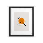 Minimalist Minimal Mid Century Abstract Middle Eastern Egypt Ancient Ruins Pyramids Moon Ejaaz Hanif Framed Art Print Gallery Image 5