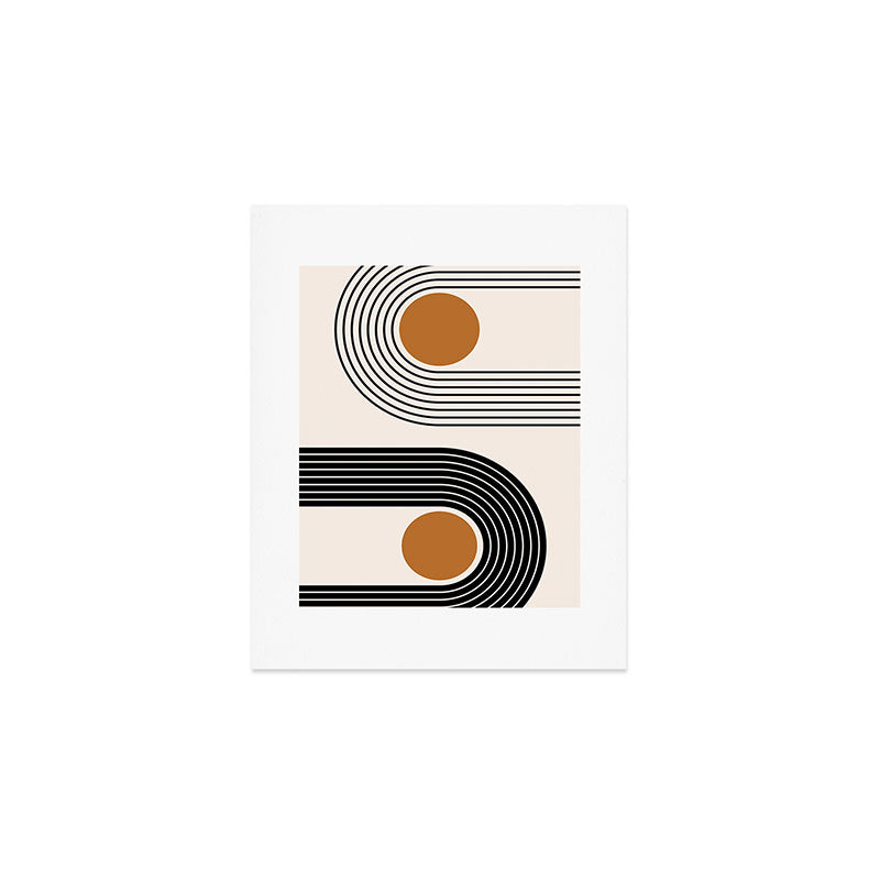 Minimalist Minimal Nesting Rainbow Race Tracks Bohemian Boho Mid Century Modern Trendy Art Art Print Gallery Image 1