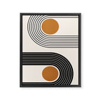 Minimalist Minimal Nesting Rainbow Race Tracks Bohemian Boho Mid Century Modern Trendy Art Framed Canvas Print Gallery Image 6