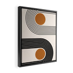 Minimalist Minimal Nesting Rainbow Race Tracks Bohemian Boho Mid Century Modern Trendy Art Framed Canvas Print Gallery Image 2
