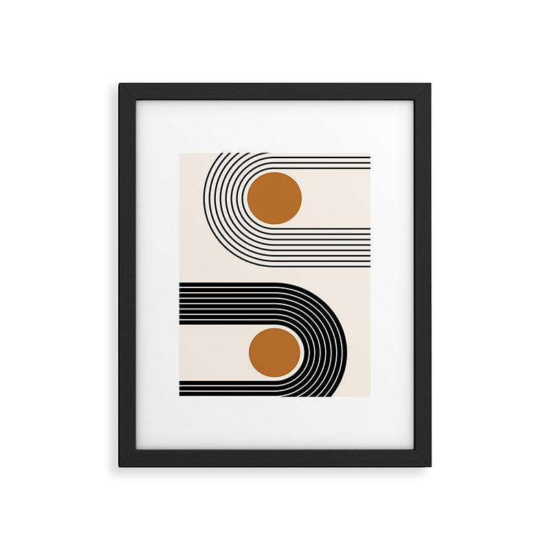 Minimalist Minimal Nesting Rainbow Race Tracks Bohemian Boho Mid Century Modern Trendy Art Framed Art Print Gallery Image 5
