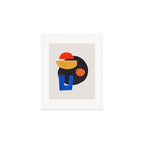 Minimalist Modern Mid Century Funky Colorful Primary Shapes Paper Collage by Ejaaz Haniff Art Print Gallery Image 1