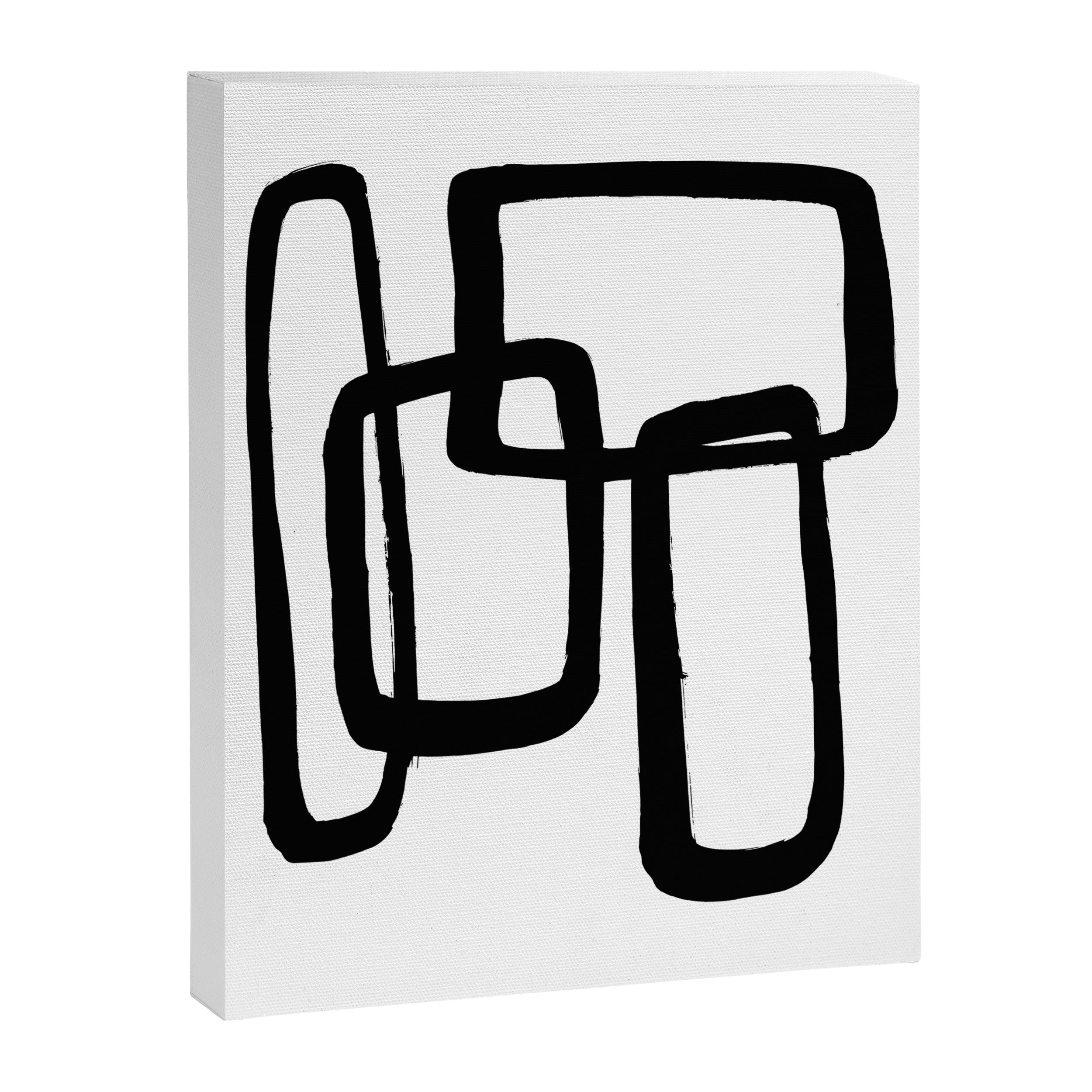 Mod Ink White Background Canvas Print Gallery Image 6