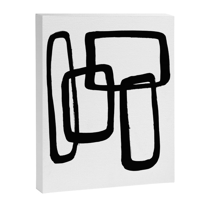 Mod Ink White Background Canvas Print Gallery Image 1