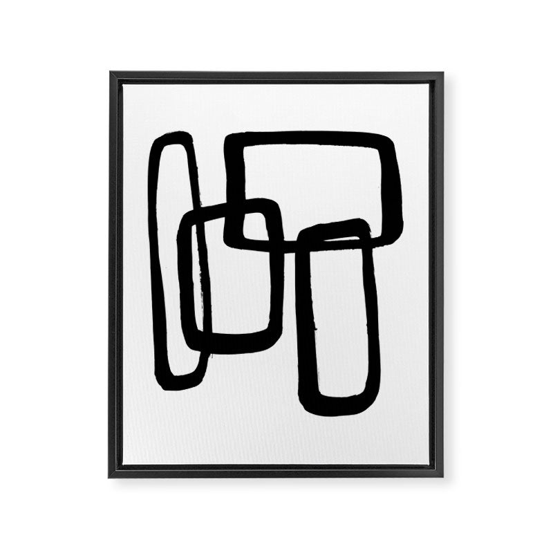 Mod Ink White Background Framed Canvas Print Gallery Image 6