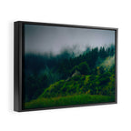 Moist Rainy Forest Pine Trees  Green Hills Framed Canvas Print Gallery Image 2