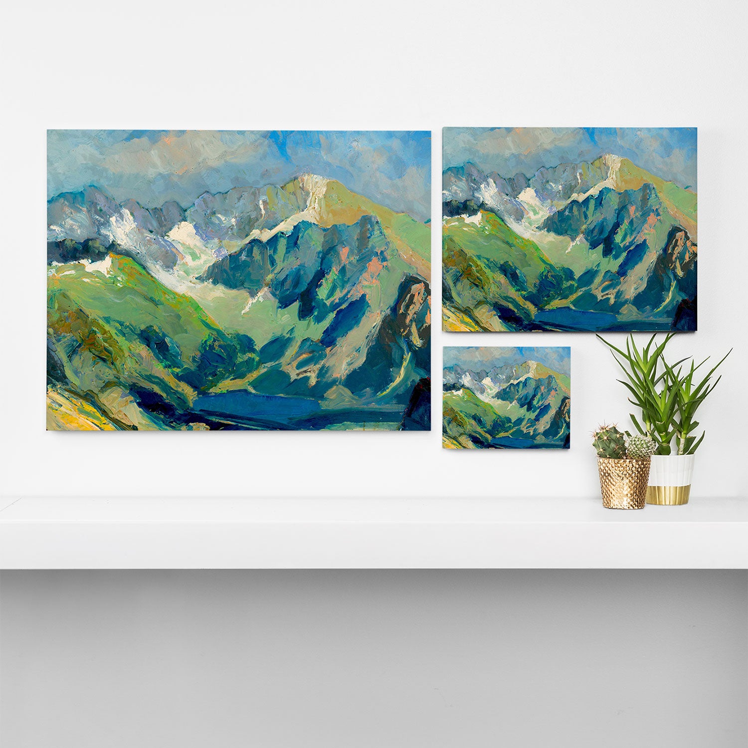 Mountain Landscape Oil Painting Canvas Print Gallery Image 3