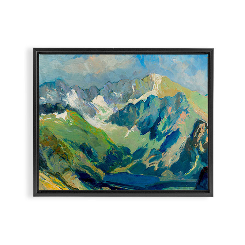 Mountain Landscape Oil Painting Framed Canvas Print Gallery Image 3