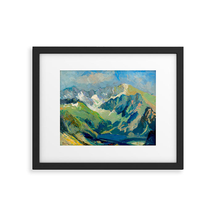 Mountain Landscape Oil Painting Framed Art Print Gallery Image 1