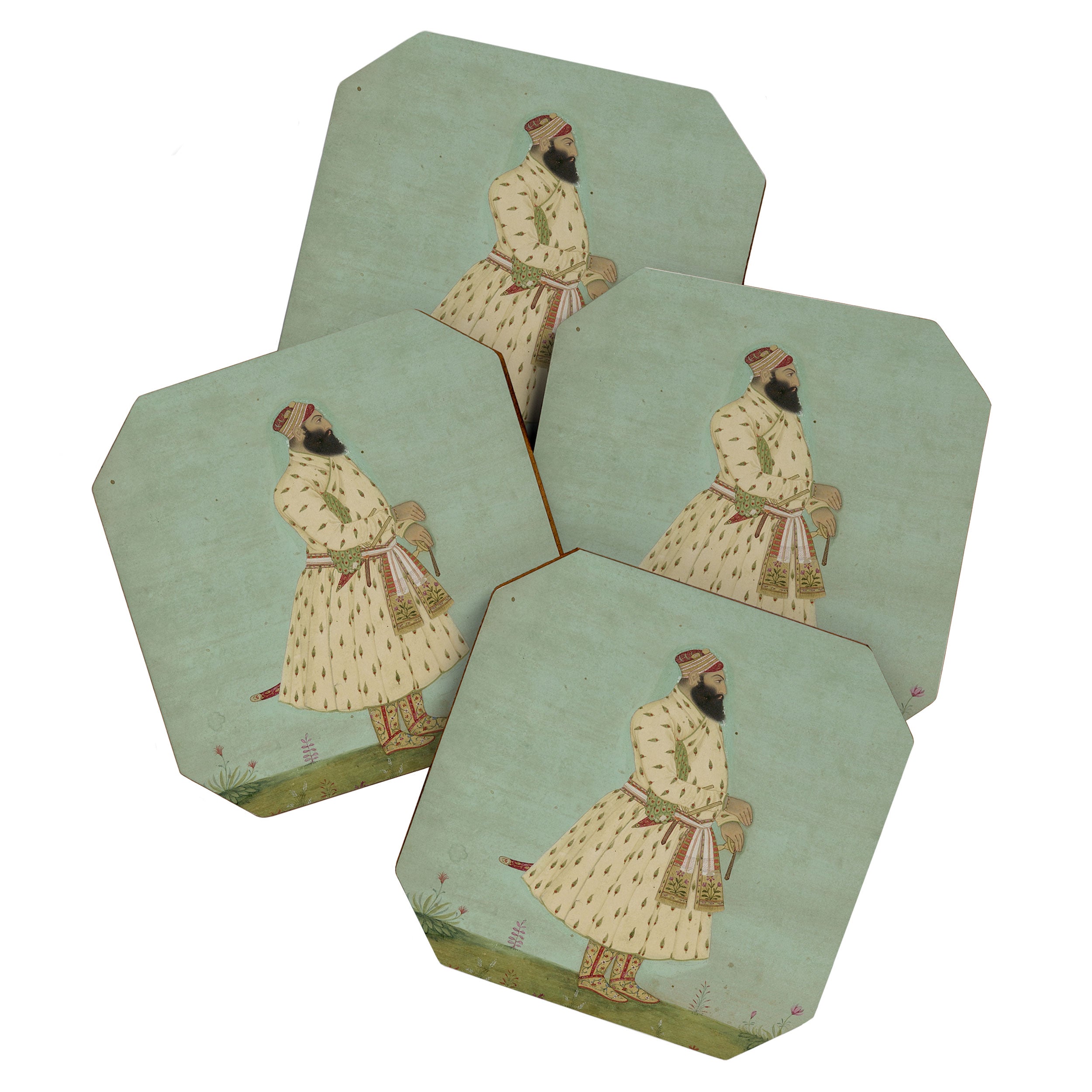 Mughal Indian Painting Illustration Coaster Gallery Image 1