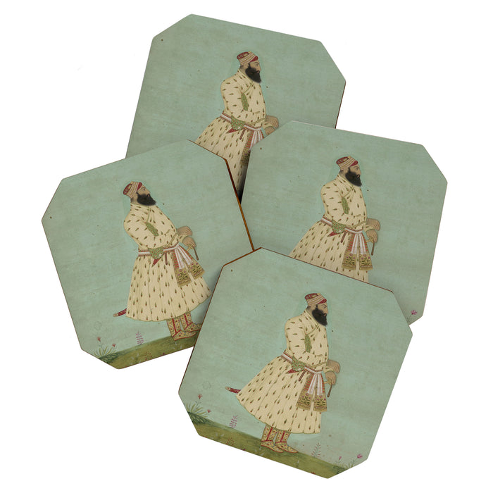 Mughal Indian Painting Illustration Coaster Gallery Image 1