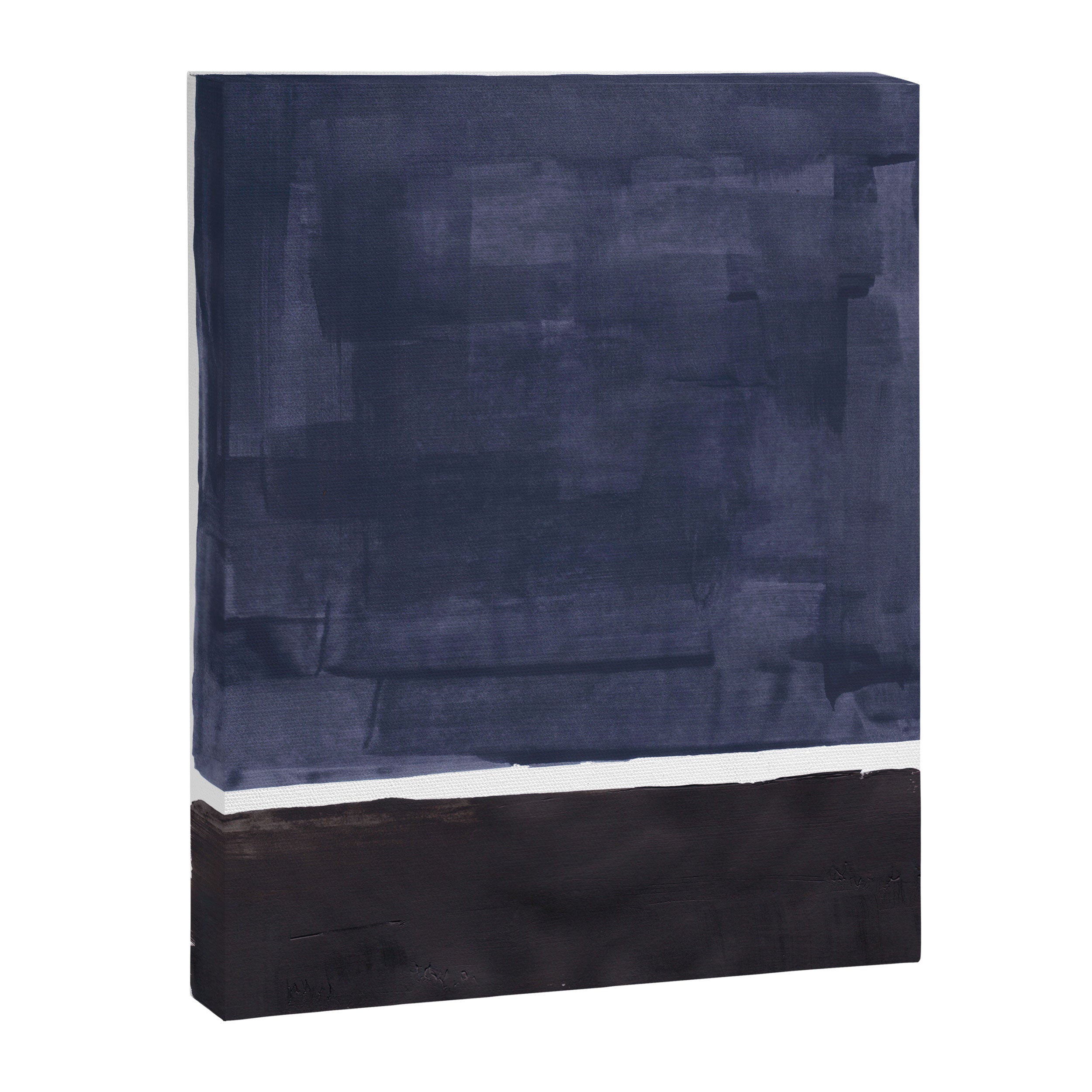 Navy Black Rothko Fun Colorful Mid Century Modern Abstract Painting Shapes Pattern Canvas Print Gallery Image 6