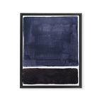 Navy Black Rothko Fun Colorful Mid Century Modern Abstract Painting Shapes Pattern Framed Canvas Print Gallery Image 6
