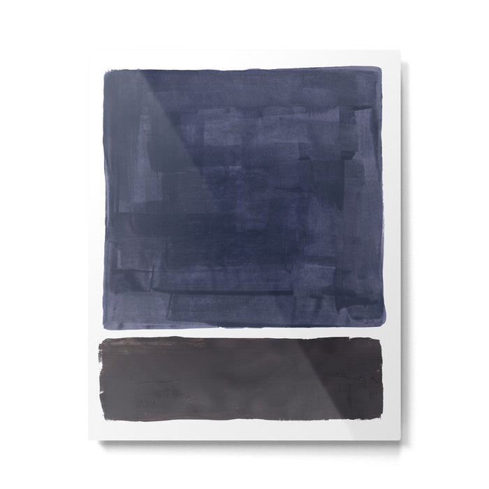 Navy Black Rothko Fun Colorful Mid Century Modern Abstract Painting Shapes Pattern Metal Print Gallery Image 1