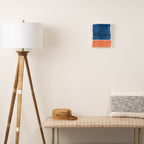 Navy Blye Tan Minimalist Modern Mid Century Rothko Color Block Squares by Ejaaz Haniff Canvas Print Gallery Image 2
