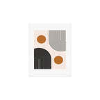 Nesting Rainbow Lines Geometric Pattern Race Track Lines Orange Circles Mid Century Modern Cool Magical Mystical Abstract Art Bohemian Boho Style Trendy Art Print Gallery Image 1