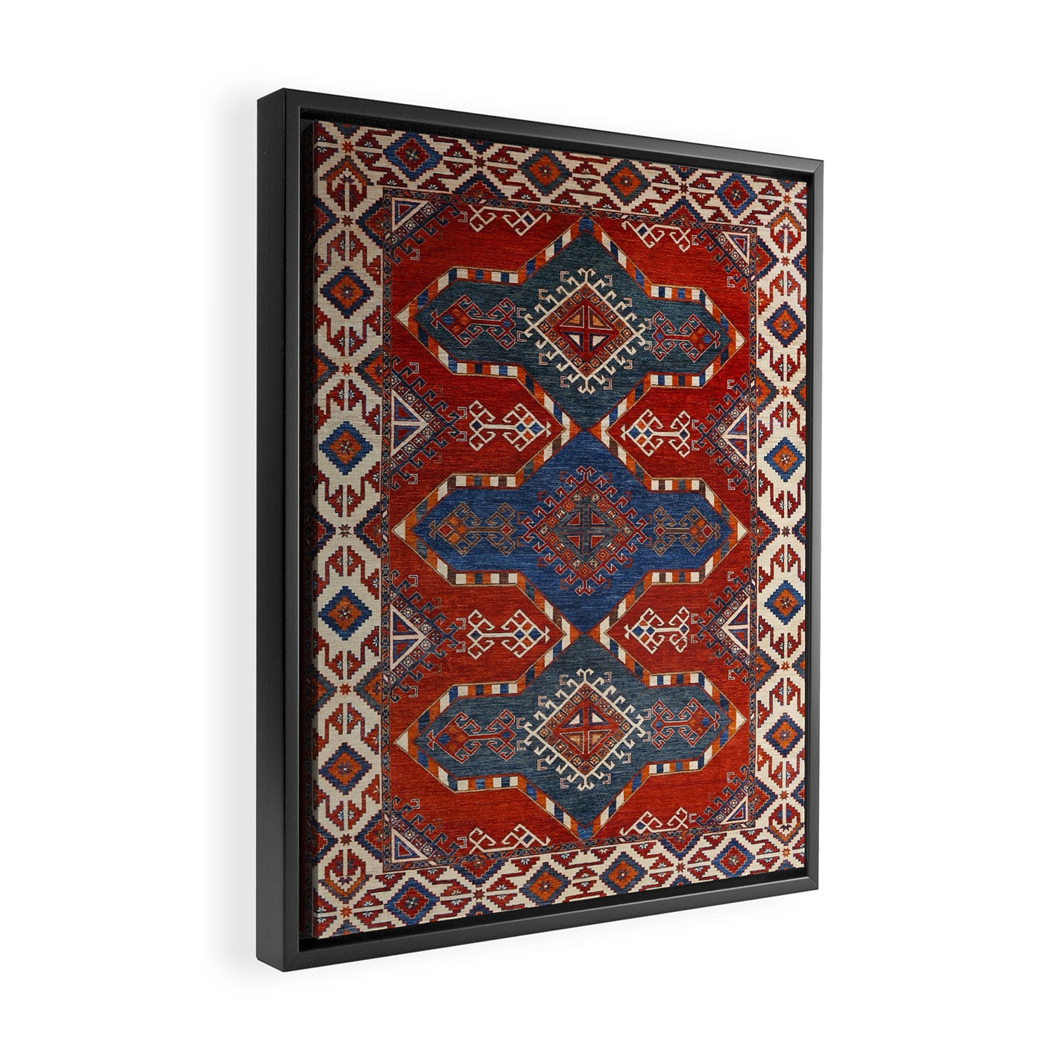 Night Navy Shards  Framed Canvas Print Gallery Image 2
