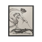 Nude Classical Woman Riding a Beetle 1895-1896 Framed Canvas Print Gallery Image 8