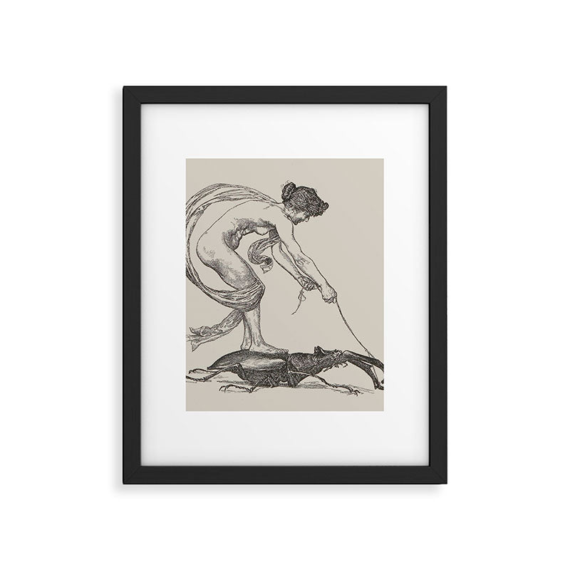 Nude Classical Woman Riding a Beetle 1895-1896 Framed Art Print Gallery Image 6