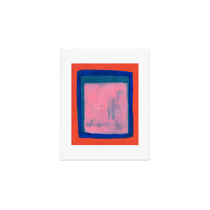 Ocean Pink Colourfield  Art Print Gallery Image 1