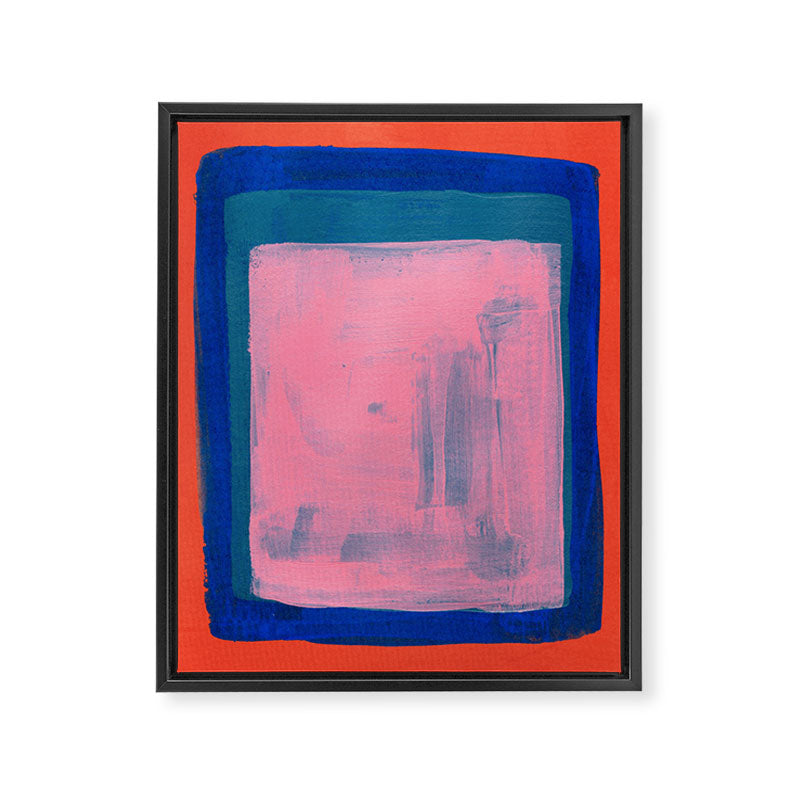 Ocean Pink Colourfield  Framed Canvas Print Gallery Image 6
