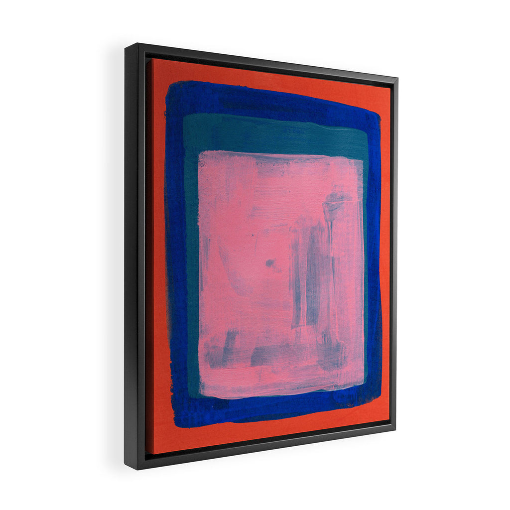 Ocean Pink Colourfield  Framed Canvas Print Gallery Image 2