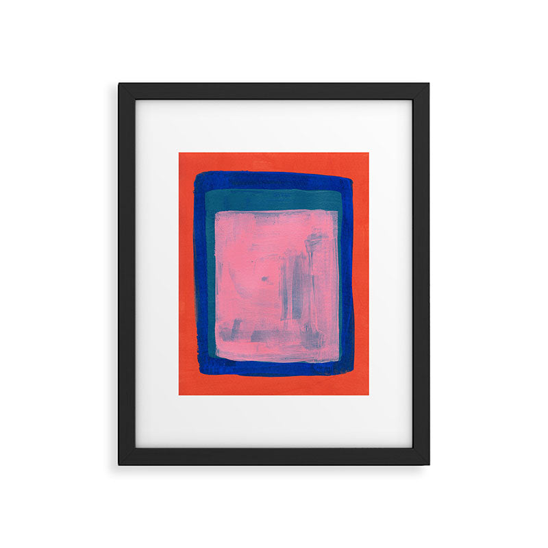 Ocean Pink Colourfield  Framed Art Print Gallery Image 5