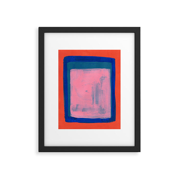 Ocean Pink Colourfield  Framed Art Print Gallery Image 1