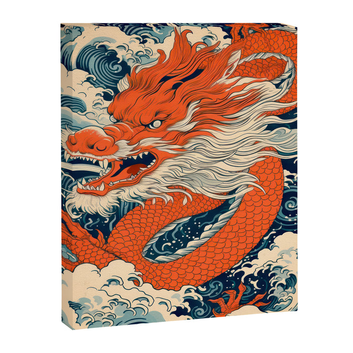 Ocean Storm Dragon Canvas Print Gallery Image 1