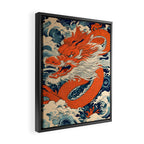 Ocean Storm Dragon Framed Canvas Print Gallery Image 2
