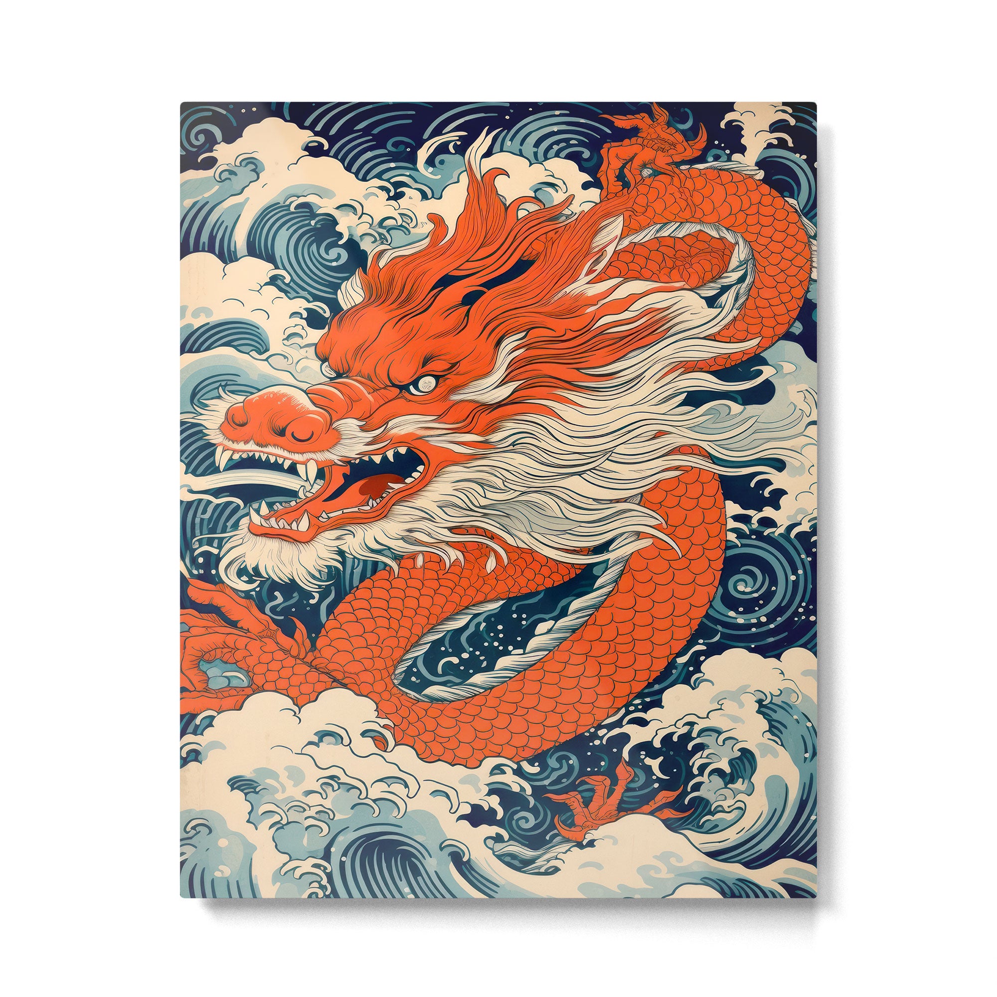 Ocean Storm Dragon Metal Print Gallery Image 4