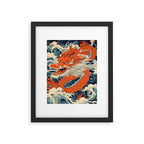 Ocean Storm Dragon Framed Art Print Gallery Image 5
