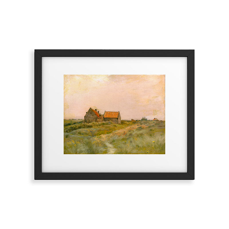 october day antique oil painting Framed Art Print Gallery Image 5