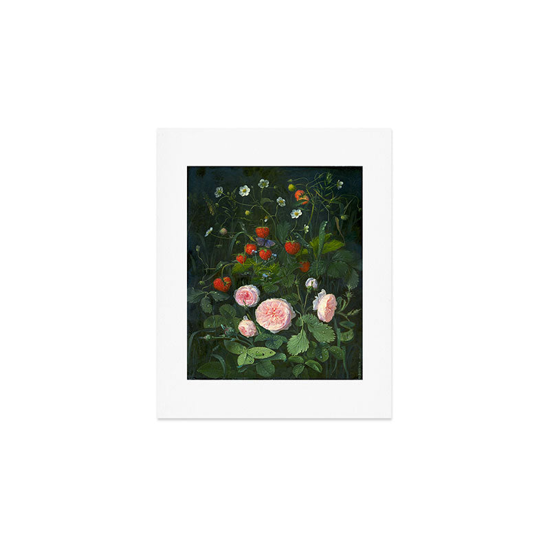 OD Ottesen  Still Life with Roses and Strawberries  Art Print Gallery Image 1