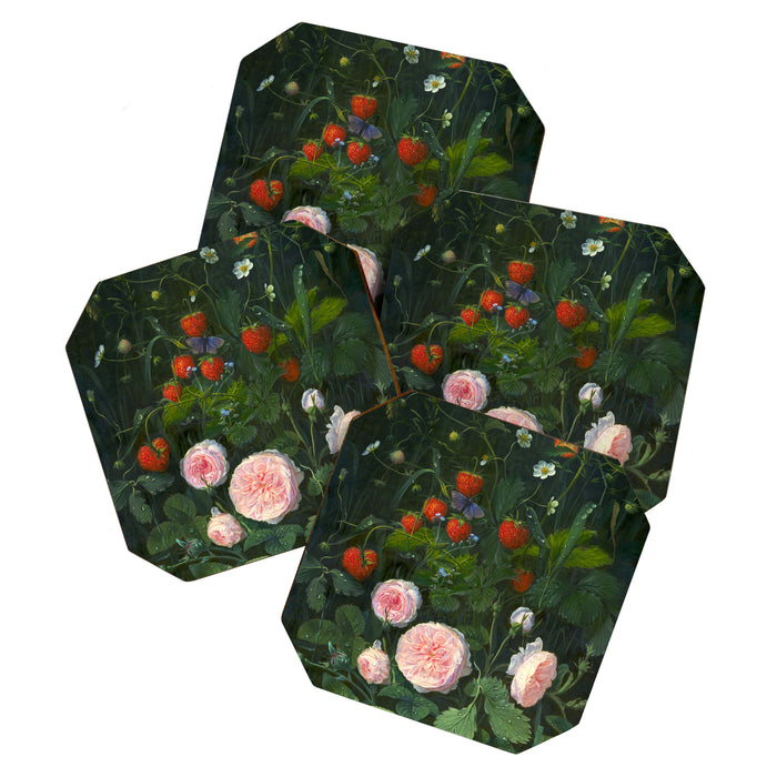 OD Ottesen  Still Life with Roses and Strawberries  Coaster Gallery Image 1