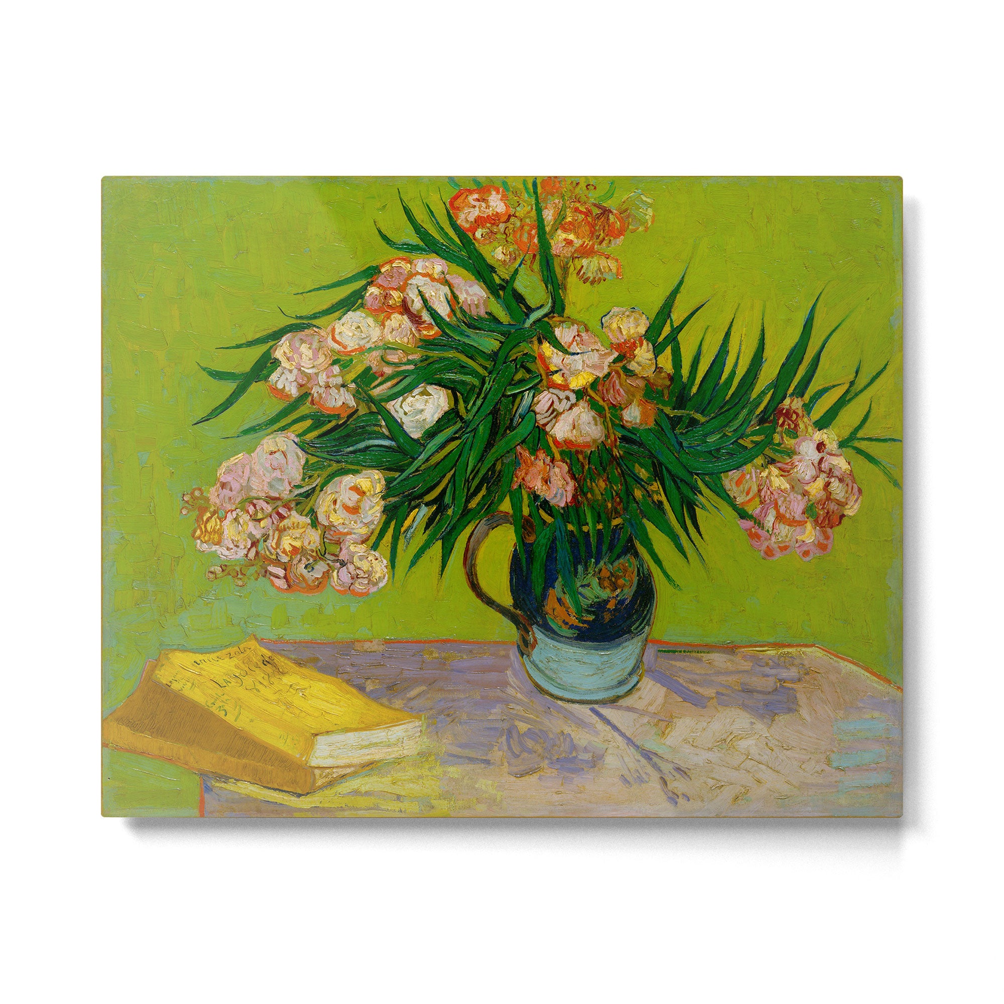 Oleanders Vincent van Gogh Oil On Canvas Floral Still Life Painting Metal Print Gallery Image 4