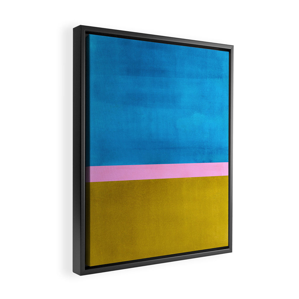 Olive Green Marine Colorfield Framed Canvas Print Gallery Image 2